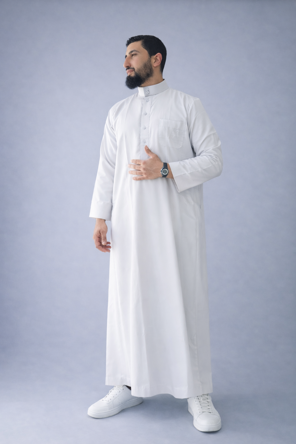 قميص الدفتين أبيض