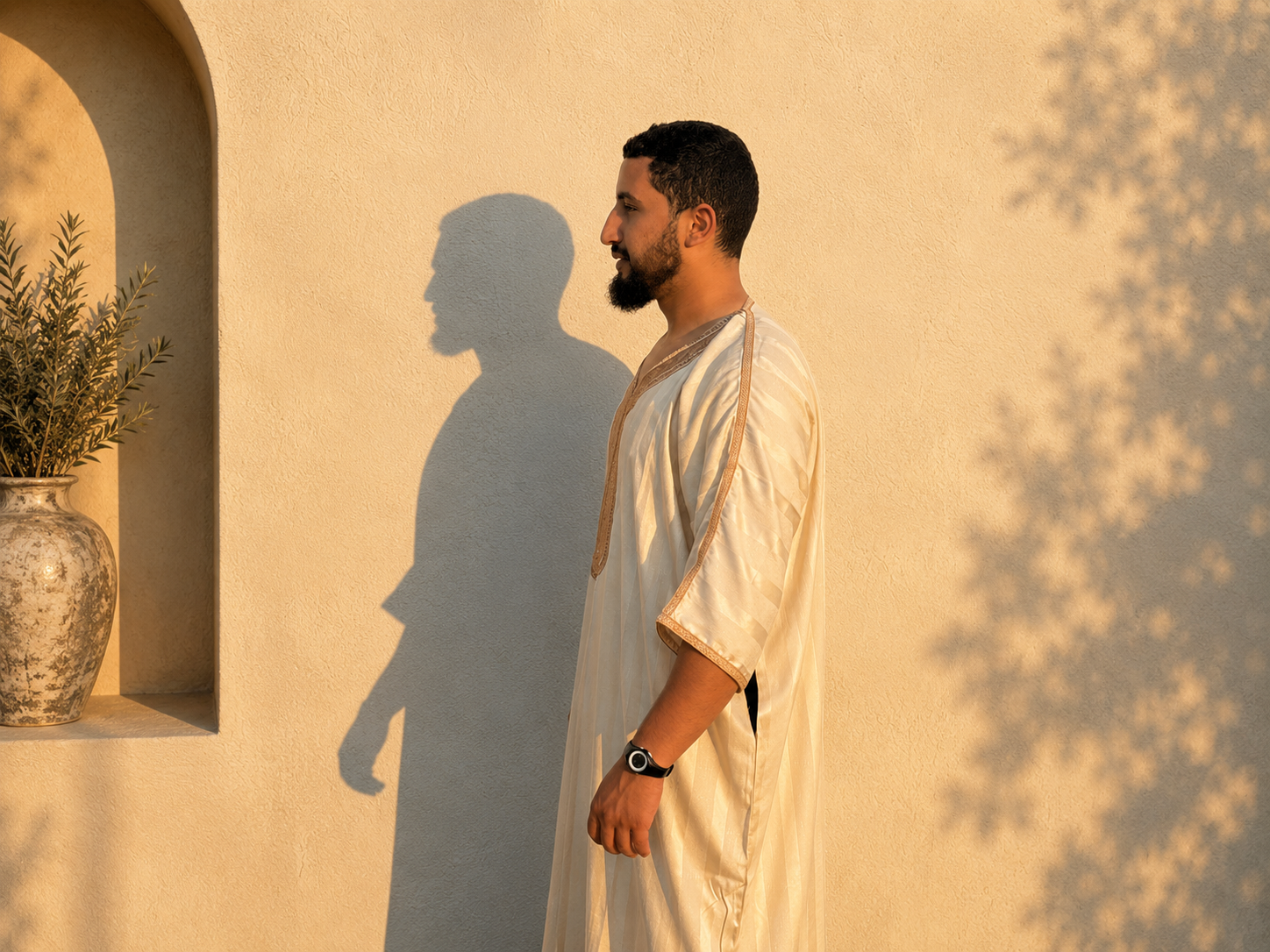 القميص المغربي الأبيض – Image 2